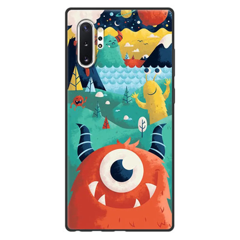 Для samsung Galaxy Note 10+ чехол милый мультяшный мягкий чехол для телефона samsung Note10+ Note 10 plus защитные чехлы