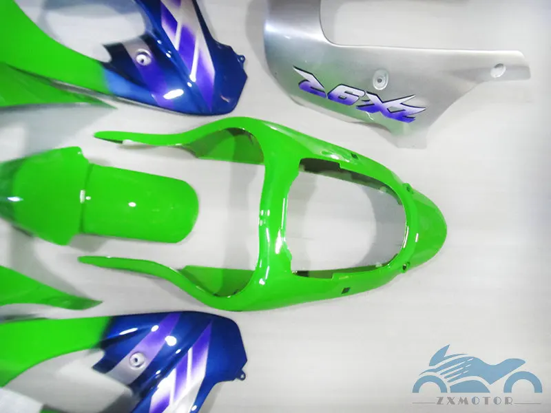 Послепродажный комплект обтекателей для Kawasaki Ninja ZX9R 1998 1999 ABS пластик мотоцикл обтекатели комплект 98 99 ZX-9R зеленый синий