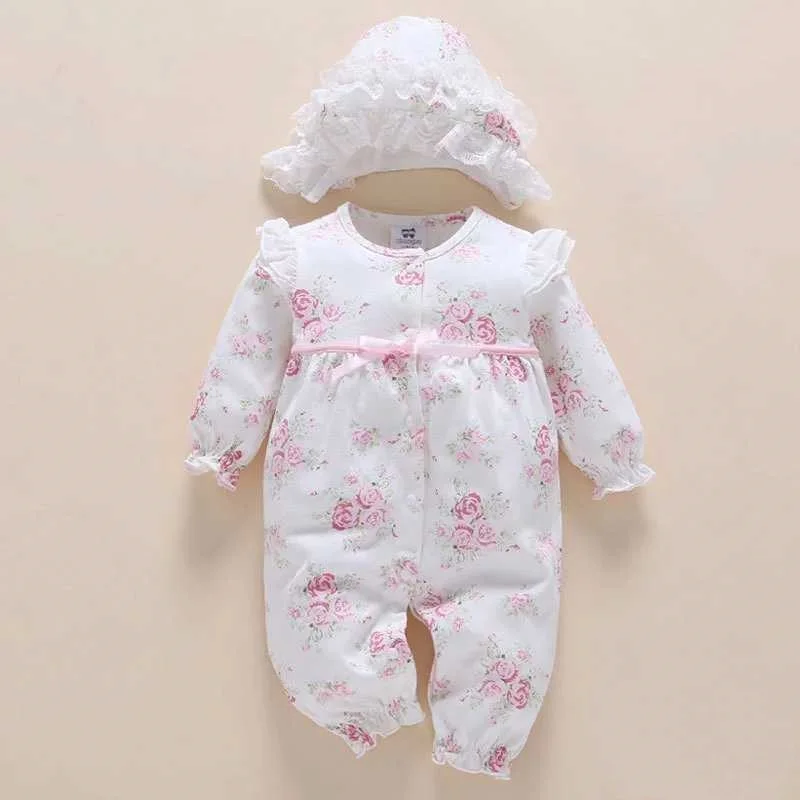 Одежда для новорожденных девочек от 0 до 3 месяцев, комбинезон для новорожденных девочек, спальный костюм, розовый комбинезон для младенцев, платье, одежда для маленьких девочек 1 год