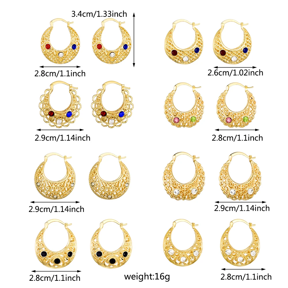 Ethlyn Vintage Style Africa Gold Color Clip Earrings for Women Girls Ethiopian Jewelry Arab Middle East Gift ear clip earrings clip earrings ear clip