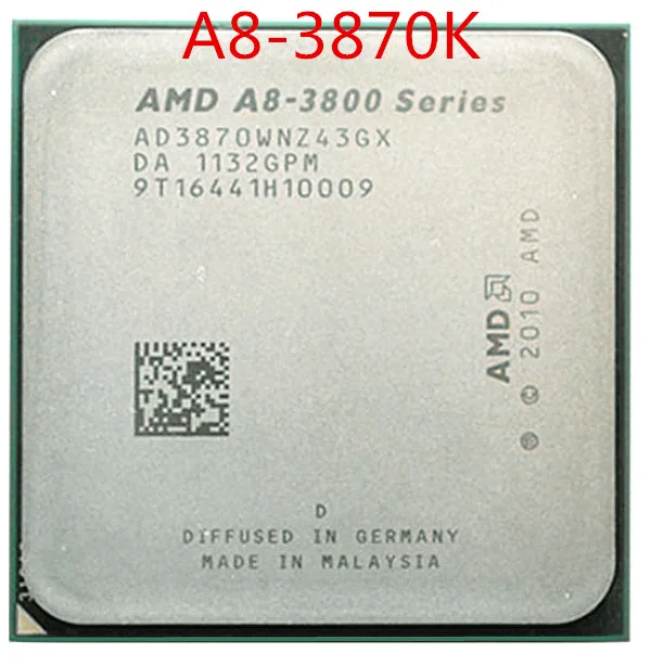 Процессор AMD A8-3870K A8 3870K FM1 3,0 GHz 4MB 100W процессор FM1