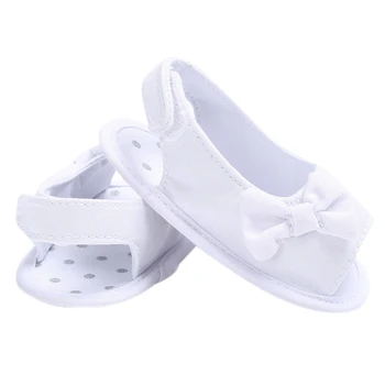 

Newborn Toddler Girl Soft Sole Bowknot Sandals Shoes Baby Crib Cloth (12~18 Month, White)