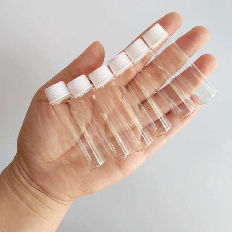 100pcs/lot 6ml diy small bottle china gift tiny glass jar with lid empty wishing bottle 16*60mm screw cap glass vials