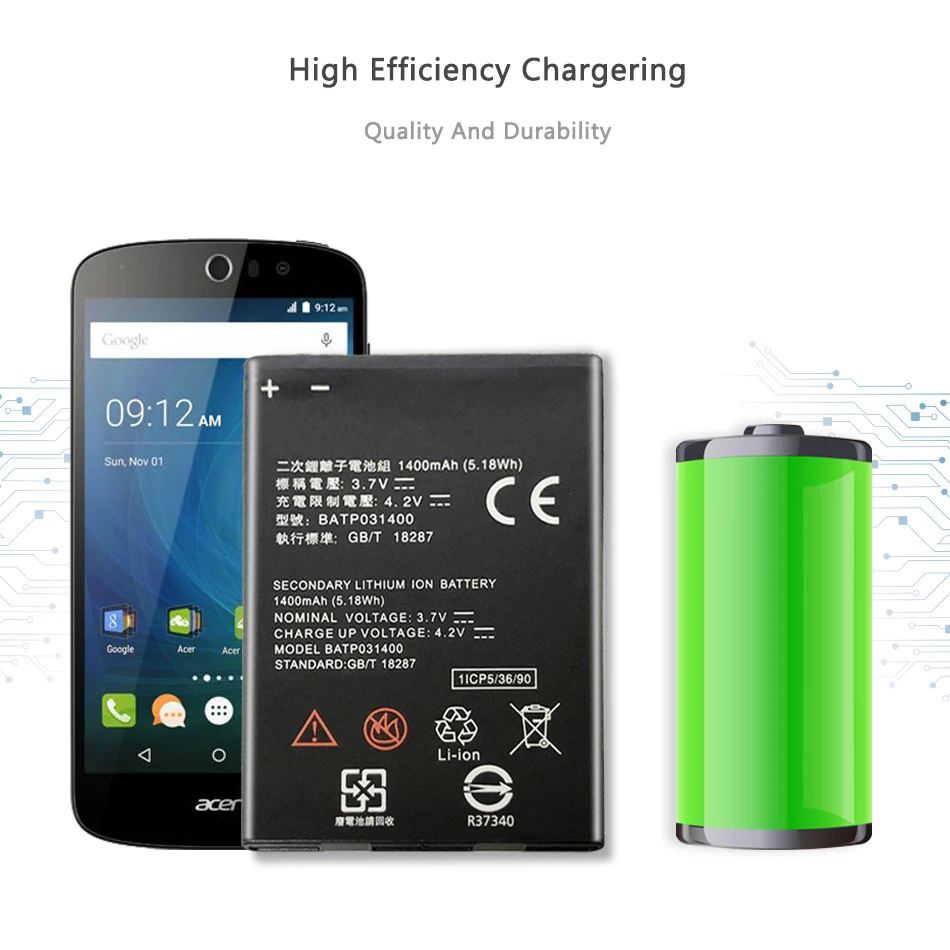 Литий-полимерный аккумулятор 1400mAh BATP031400 для AB1400BWML Билайн смарт 3 III Батарея