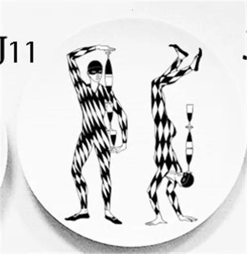 " 7" " Мода Fornasetti Тарелка декоративная подвесная тарелка домашнее украшение Настенная посуда керамический Декор Европейское настенное блюдо - Цвет: 11