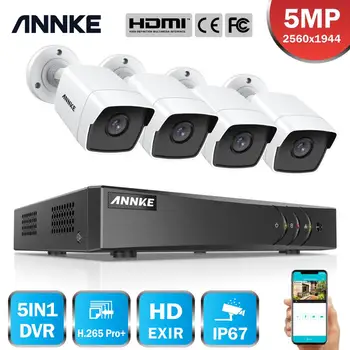 

ANNKE 8CH 5MP Lite HD CCTV Camera System 5IN1 5MP Lite H.265+ DVR With 4X 5MP Weatherproof Outdoor Security Surveillance System