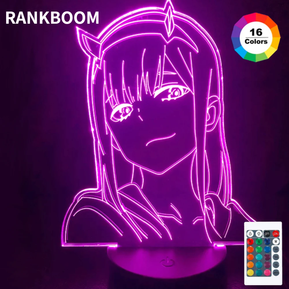 Аниме 3d лампа Ночной светильник нулевой две фигурки девочка Спальня Декор свет