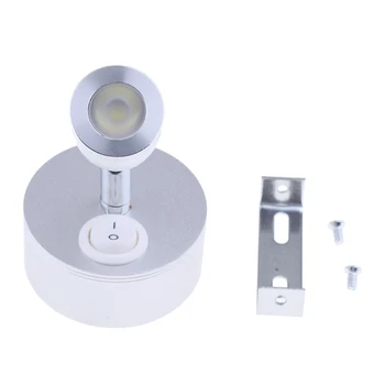 

12V LED Camper Reading Light Lamp Spot Reading Light Switch Camper Silver