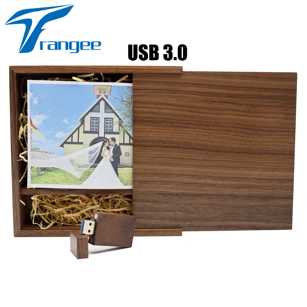 Trangee 5 шт./партия деревянный USB флэш-накопитель с большой коробкой(170*170*35 мм) Флешка 32 Гб USB 3,0 карта фотография Логотип