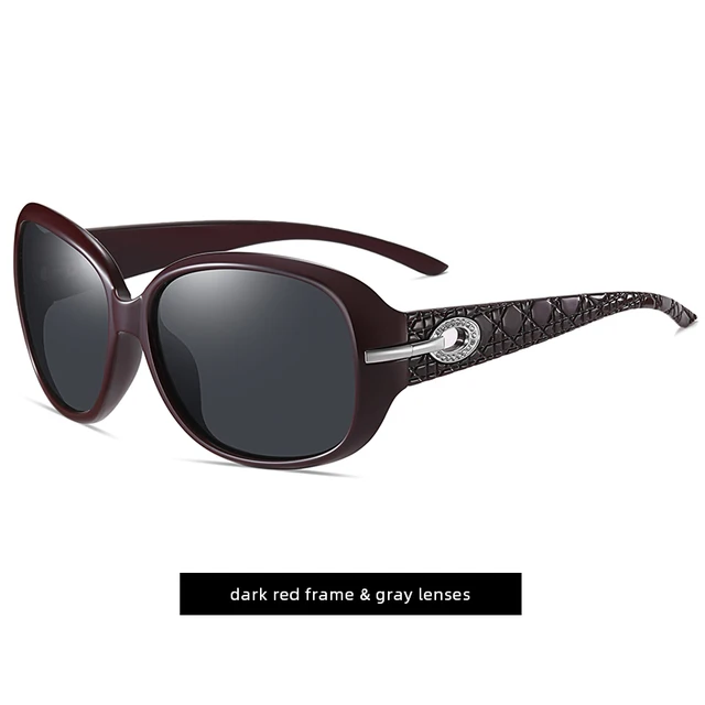 High Quality Elegant Women Polarized Sunglasses Brand Designer Sun Glasses UV400 Square Vintage Sunglass Shades Oculos Gafas gray