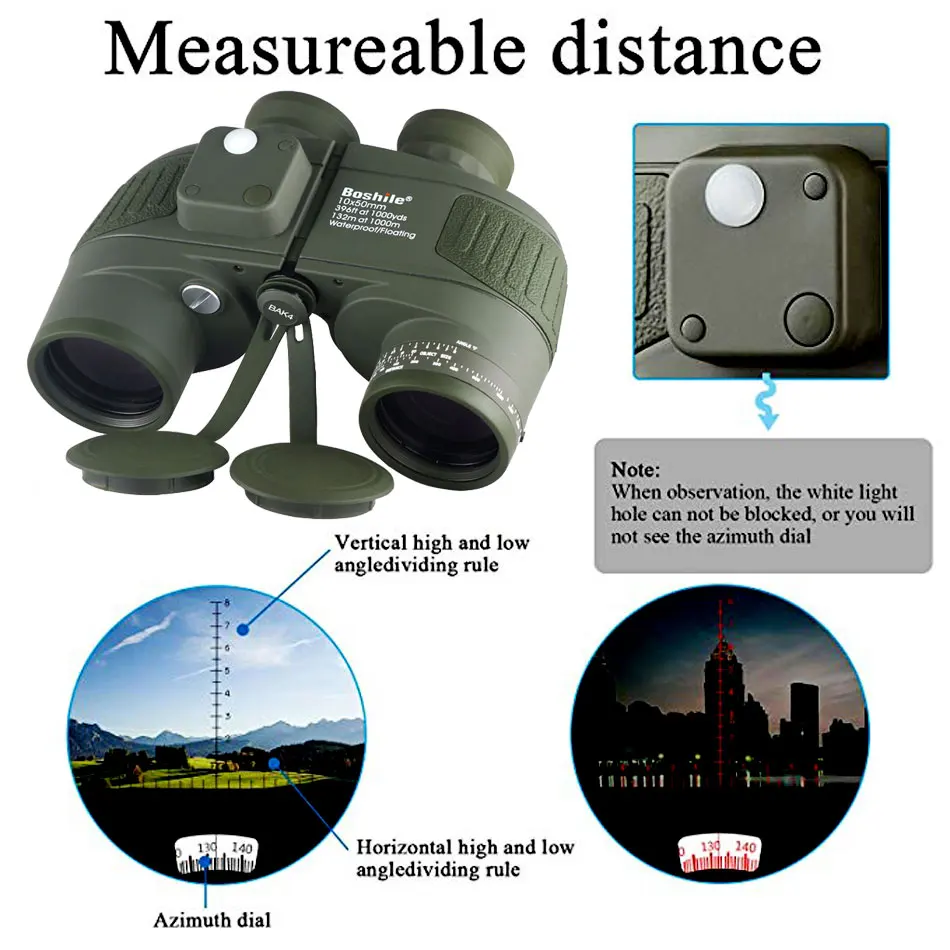 boshile 10x50 binoculars rangefinder