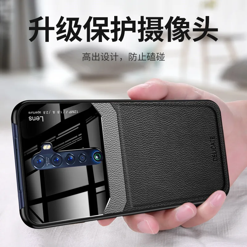 Ударопрочный силиконовый чехол из искусственной кожи для OPPO Reno 2 2Z | Мобильные