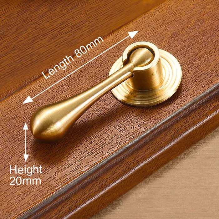 Handle-T1100 KAK ручки для кухонного шкафа из чистой меди, дверные ручки для выдвижных ящиков, Европейское винтажное Латунное Золотое оборудование для обработки мебели - Цвет: Handle-T1100