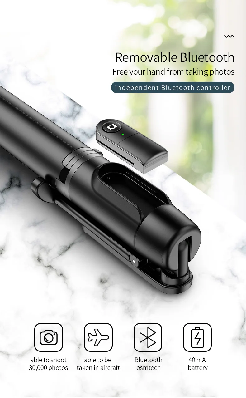 KYCXD Bluetooth телефон селфи палка подходит для apple/huawei/универсальная стойка вещания Мини Bluetooth пульт дистанционного управления
