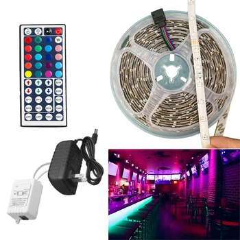 

5M IP65 Waterproof Flexible 3528 RGB Fairy Light Strip W/ 44-key Controller LED String Light LED Light Strip