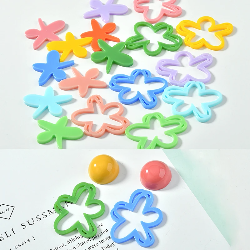 

Acrylic irregular special-shaped hollowed-out flower ear nail patch diy handmade earring jewelry accessories material