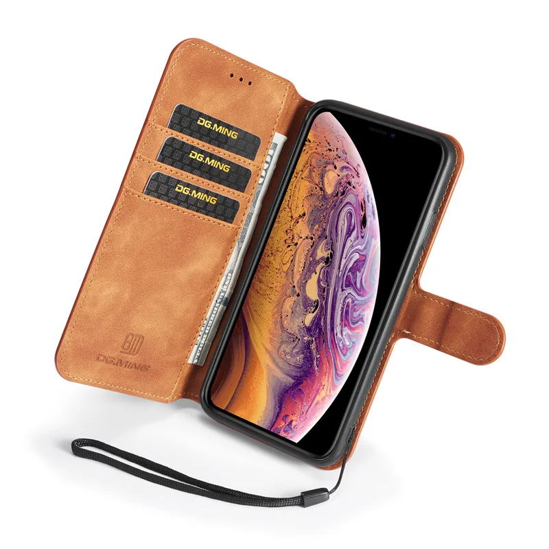 Leather 7plus Case For iPhone 11 Pro XS Max XR X Flip Wallet Coque For iPhone 7 8 6 s Plus Magnetic Card Holder Stand Etui Cover