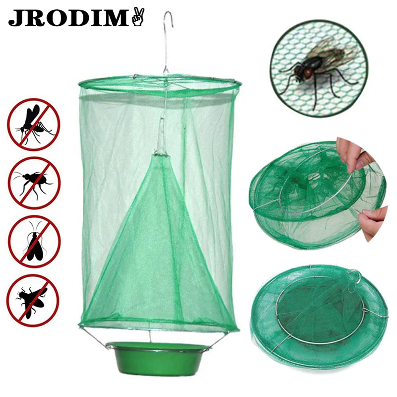 2Pcs The Ranch Fly Trap Reusable Fly Catcher Killer Cage Net Trap Pest Bug Catch 