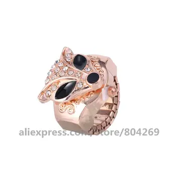 

Wholesale Women's Fashion Ring Roses Gold Watch Fox Quartz Silver Watch Ring For Women Jewelry Watches
