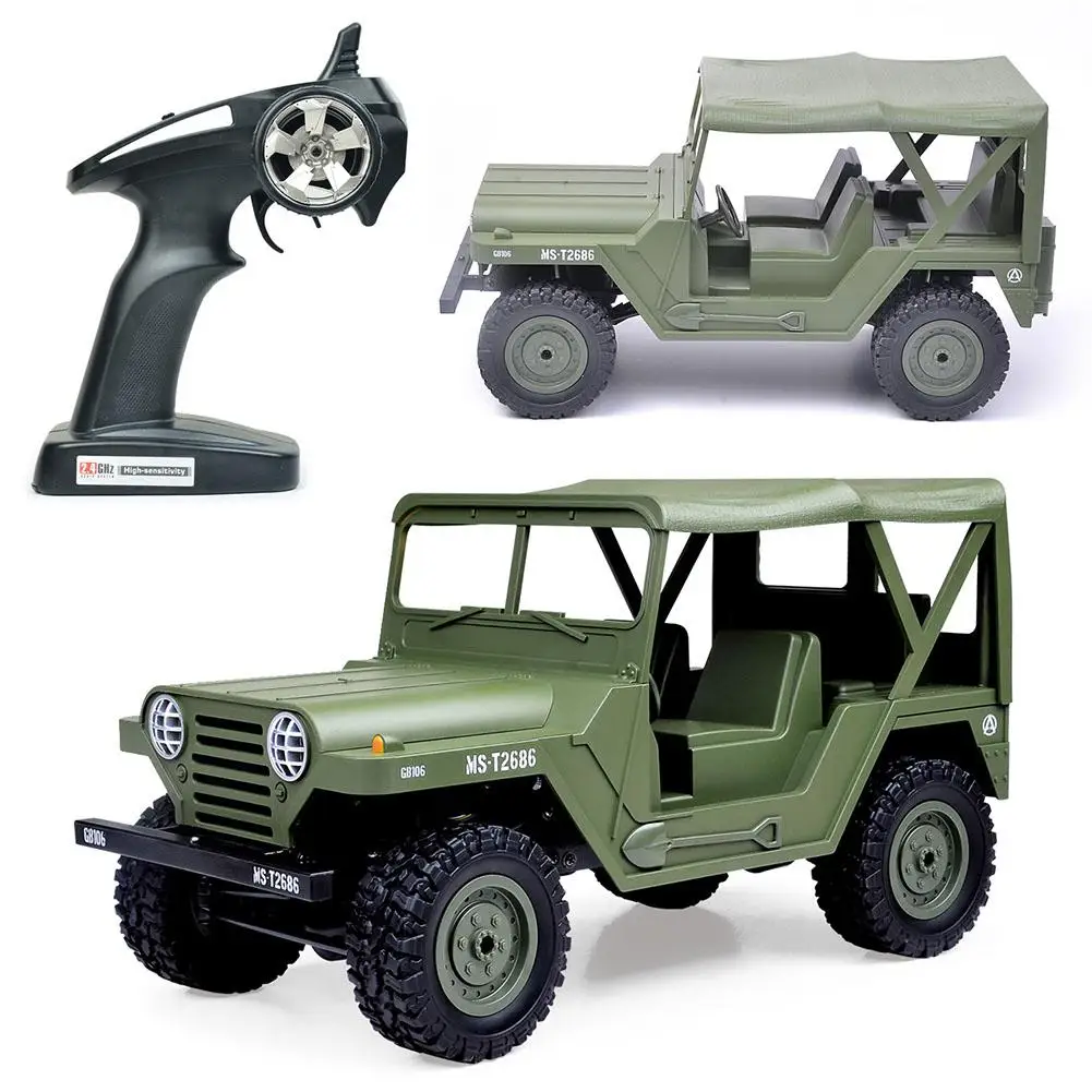 Army BG1522 4WD Off-road 1:14 Full-scale RC Climbing Car 2.4G Remote Control Car Charging - Color: Army