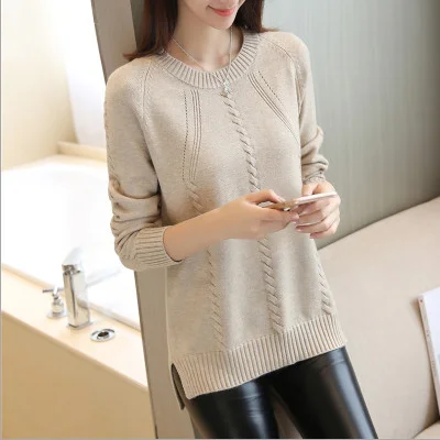 Зимний пушистый свитер женский джемпер свободные плотные женские свитера для