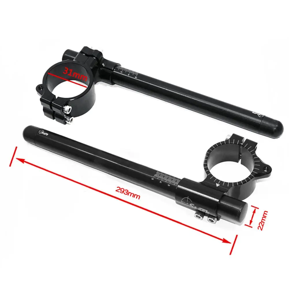 

Motorcycle 31mm CNC clip on clip ons Adjustable handle bars Fork handlebar