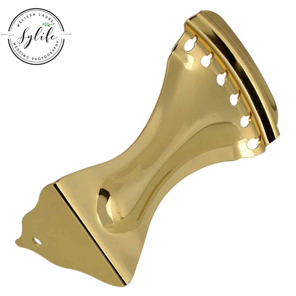 6 String Gold Zinc Alloy Dobro Style Acoustic Guitar Bent Tailpiece | Спорт и развлечения