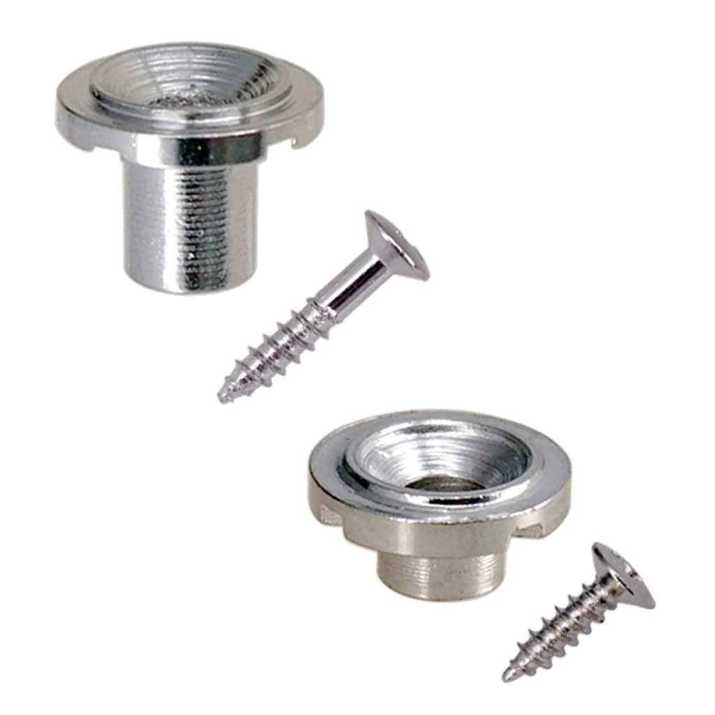Round String Tree Retainer&Screws Set for Fender ST Guitar Black+Silver