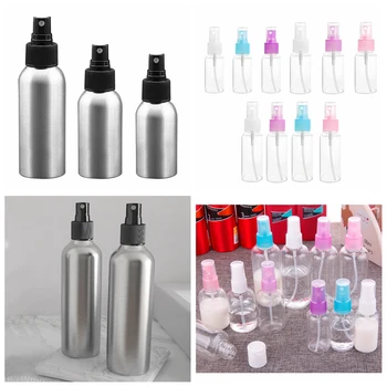 

1pc 30/50/100ml Aluminium Spray Refillable Bottle Empty Bottles Travel Pump Cosmetic Pack Empty Atomizer Packaging Tool