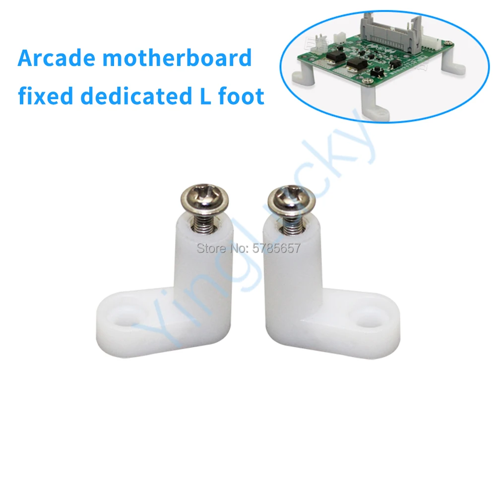 PCB Mounting Feet with Screw for Machine, L-Type Arcade, JAMMA MAME, Pandora Box, Game Board, DIY Accessories, 100Pcs