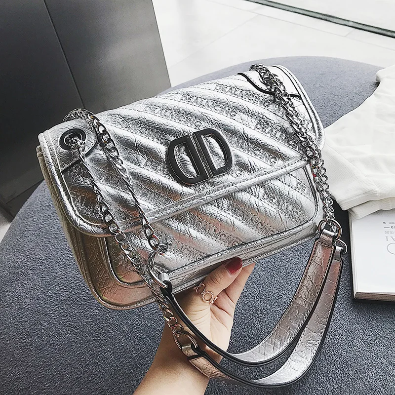 Сумки от бренда «Луи» с замком, одноцветные Сумки из искусственной кожи на цепочке, дизайнерские сумки через плечо для женщин, маленькая сумка через плечо