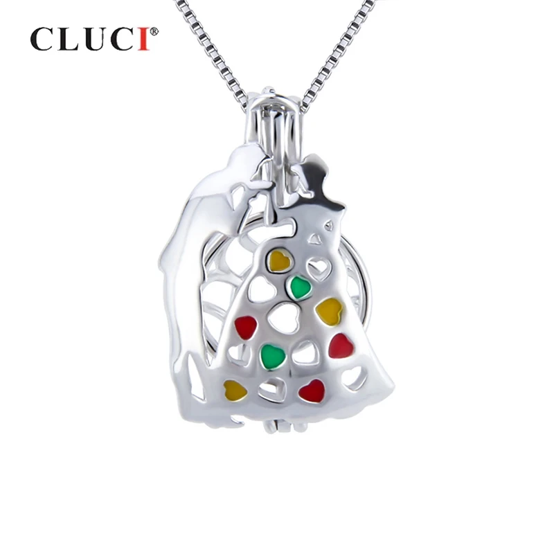 CLUCI 925 пробы серебряные свадебные Подвески Подвеска Серебро 925 Подвеска для женщин подарок на день Святого Валентина ювелирные изделия