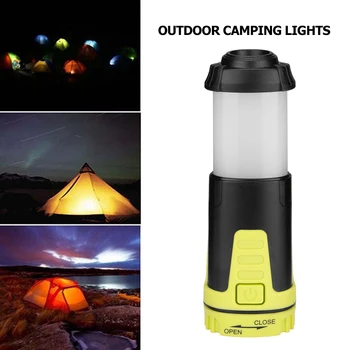 

Outdoor Mini Camping Tent Light Portable Battery Powered Retractable Torch Variable Color 100LM LED Working Lamp w/ Hook Magnet