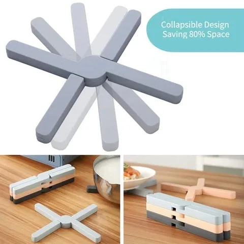Силиконовые крестообразные коврики Trivets Fold Pot Настольный коврик Складная подставка изолирующая подстаканник держатель для кастрюли кухонный держатель для кастрюли# 3F