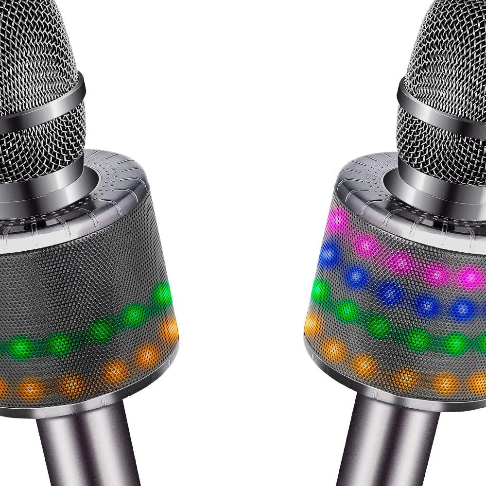 Портативный Bluetooth беспроводной микрофон ручной караоке USB мини домашний КТВ для