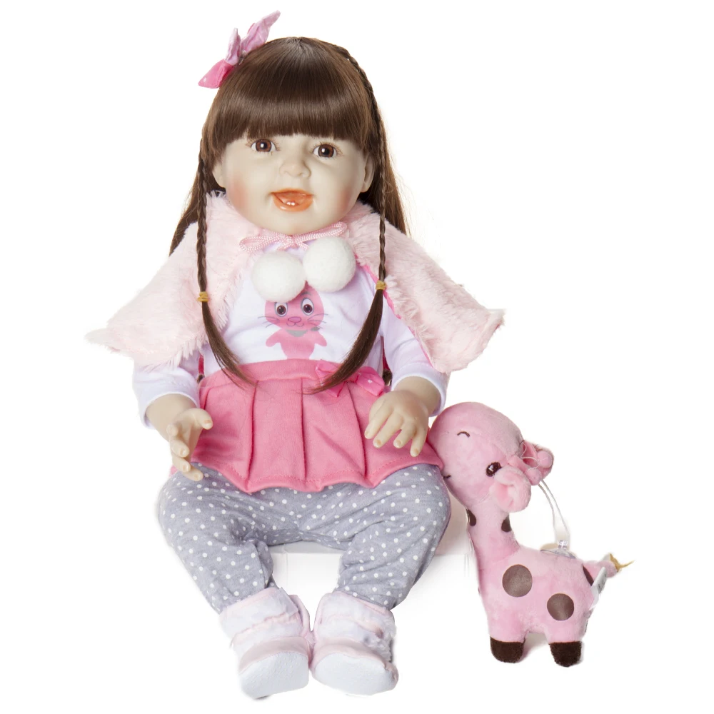 1" 48 см Bebe Reborn Мягкие силиконовые реалистичные игрушки для детей Детские игрушки для волос на все тело кукла гладкая виниловая Кукла Reborn