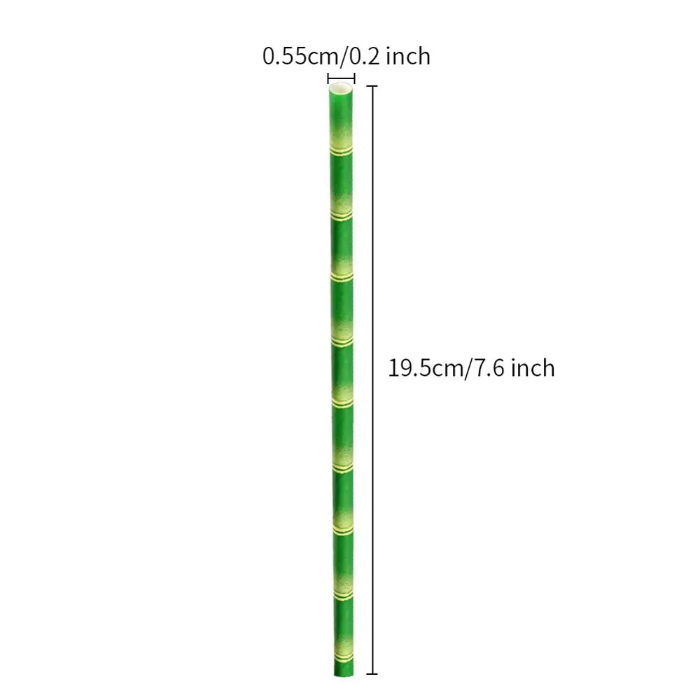 25 шт/лот зеленая бамбуковая бумага соломинки для дня рождения праздничные Свадебные украшения креативные одноразовые соломинки для сока