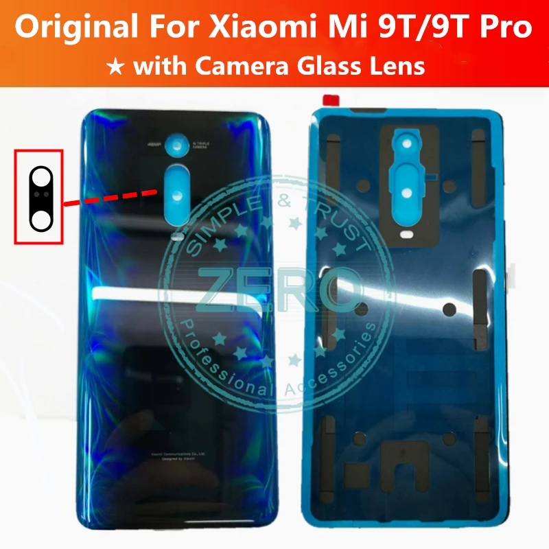 Оригинальный чехол для задней батареи Xiaomi Mi 9T /9T Pro крышка двери + стеклянная линза