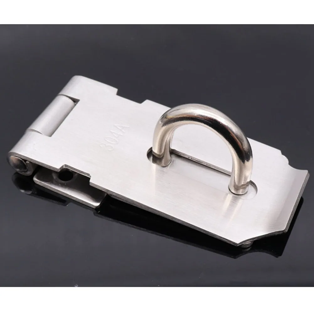 

Door Lock Padlock Clasp Hasp Staple Stainless Steel Shed Latch Gate Easy Install Cabinet Anti Theft