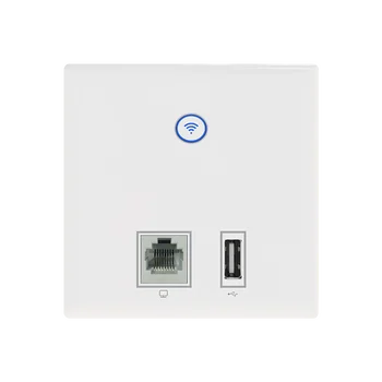 COMFAST CF-E536N in-Wall Wireless AP 300Mbps Access Point Wifi 48V POE Power Supply Hotel Use 2*RJ45 Port  Usb Charger Port Wifi 1