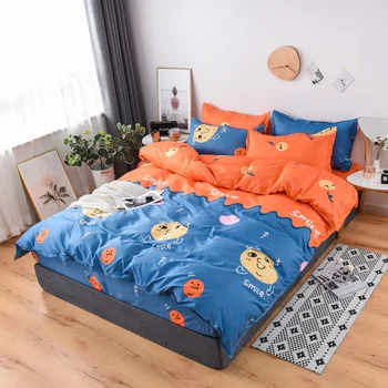 

High-quality Soft bedclothes flat bed sheet Bedding Set king queen full twin single size Duvet Cover Modern Style