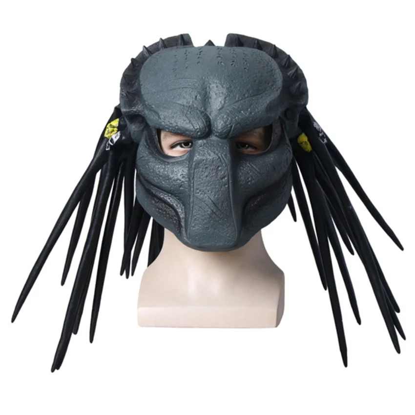 Takerlama Alien Mask Antenna Cosplay Full Face Latex Masks Cs Game