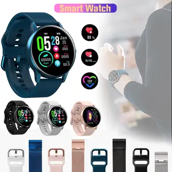 

Fashion Touch Screen Smart Watch Bluetooth IP68 Waterproof Heart Rate Blood Pressure Monitoring Sports Fitness Tracker Bracelet