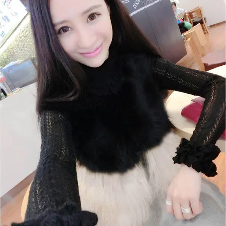 Fluffy Women Faux Fur Coats Women Faux Fur Vest Winter Short Fur Gilet Coat Sleeveless Outerwear Plus Size Fur Jackets M904