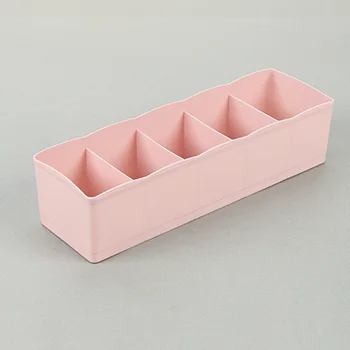 

1pc 5 Lattice Underwear Bra Home Organizer Storage Box Socks Tie Draw Divider