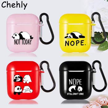 

Panda Earphone Protection Case for Apple Airpods 1 2 Pro shockproof Bluetooth Wireless Headphone Soft Silicone TPU Headset Cover