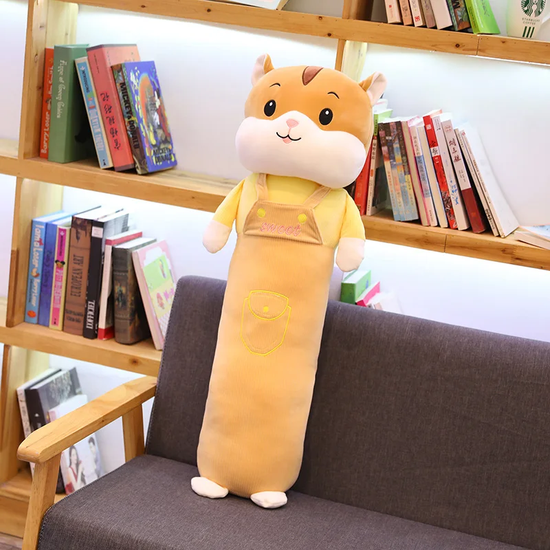 hamster Новое поступление, мультяшный пояс, длинная подушка для животных, плюшевая игрушка, мягкое животное, плюшевая кукла, Подушка для сна, детский кавайный подарок на день рождения, Рождество - Цвет: hamster