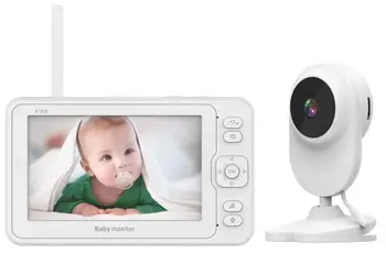 

5 Inches LCD Screen 2MP 1080P 2 Way Intercom Baby Monitor Night Vision Nanny Cam Surveillance Security Camera Babysitter