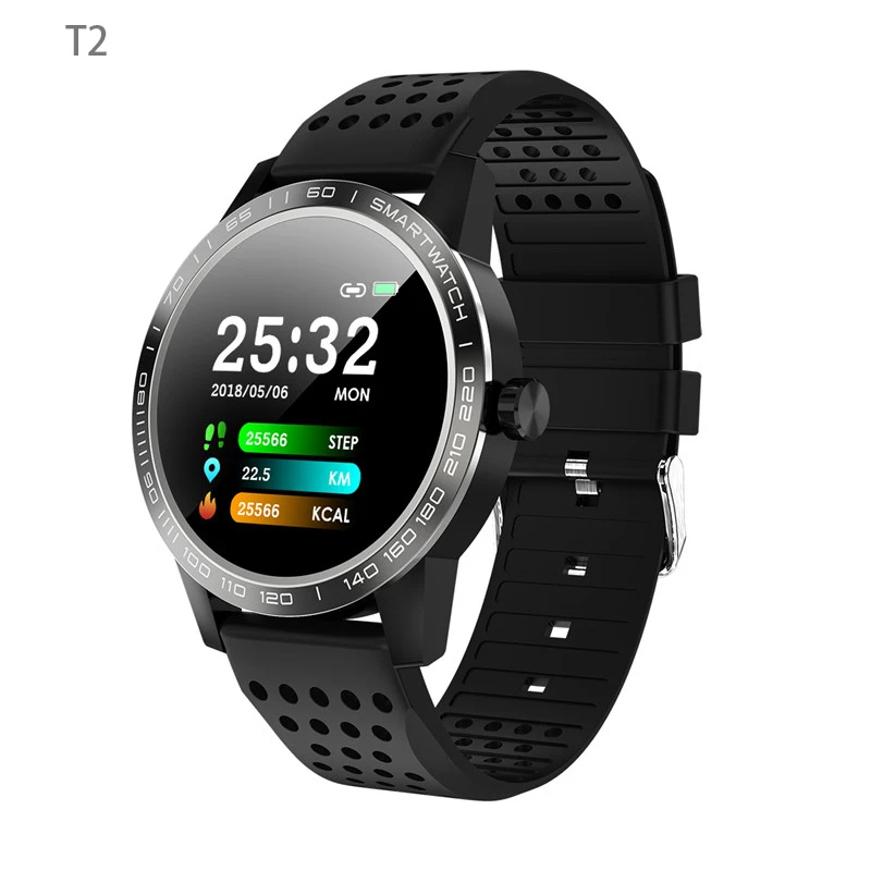 T2 black Ravi круглые Смарт-часы для мужчин T2 T4 W1 монитор сердечного ритма спортивный шагомер браслет IP68 Водонепроницаемый Smartwatch подключение Android IOS - Цвет: T2 black