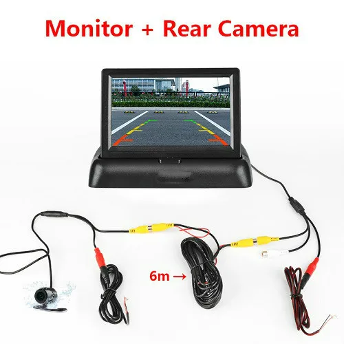4,3 дюймов HD складной автомобиль заднего вида TFT ЖК-дисплей монитор с ночного видения резервная камера возврата к транспортному средству - Название цвета: y07 camera